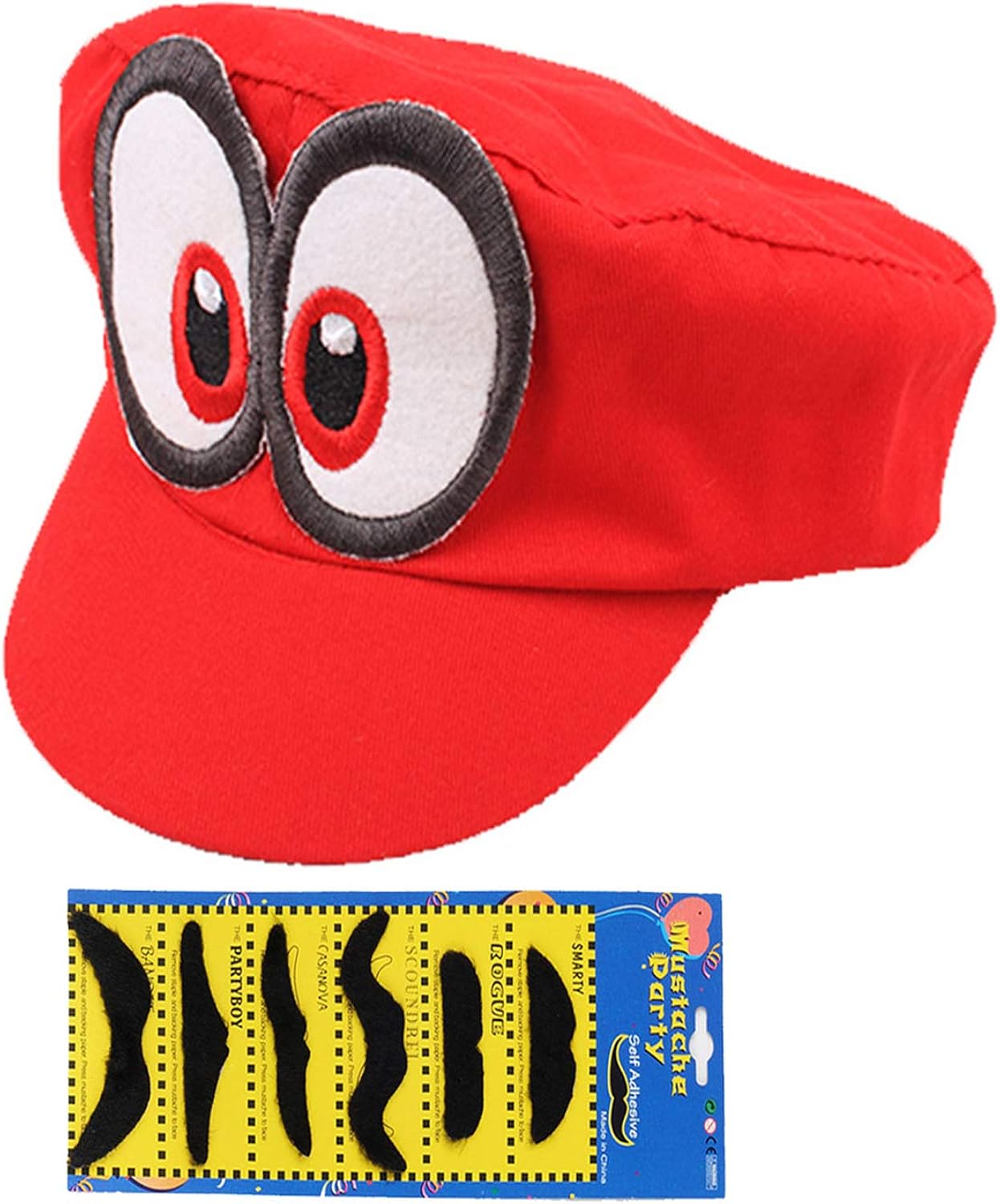 SKYC PXIYOU Super Mario Bros Hat Cosplay Kids Adult Halloween Costume Baseball Anime Unisex Role Play Hat Odyssey Red, 23-24 inch: Clothing