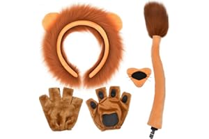 Unsttna Costume Set, Blue Tulle Tutu Skirt Ponytail Headbands Blue Red Striped Gloves High Knee Socks for Girls Cosplay