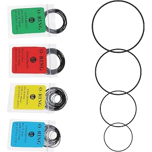 ValueBargain 80 Pcs Watch Gasket, 0.5/0.6/0.7/0.8 mm Rubber Sealing Washers for Watch Back Cover (13-40 mm Diameter)
