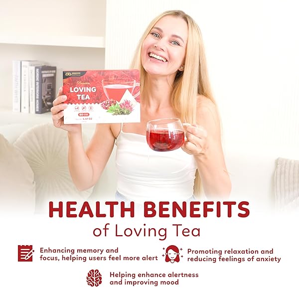 INDOCHINE BLENDS LOVING TEA | HIBISCUS FLOWER, ROSE TEA, ROSEMARY TEA, AND BLACK TEA | 2G X 50 TEA BAGS| SUGAR-FREE, CAFFEINE-FREE HERBAL TEA | PYRAMID CHAMBER TEA BAGS | RICH IN NATURAL GOODNESS AND FLAVOR