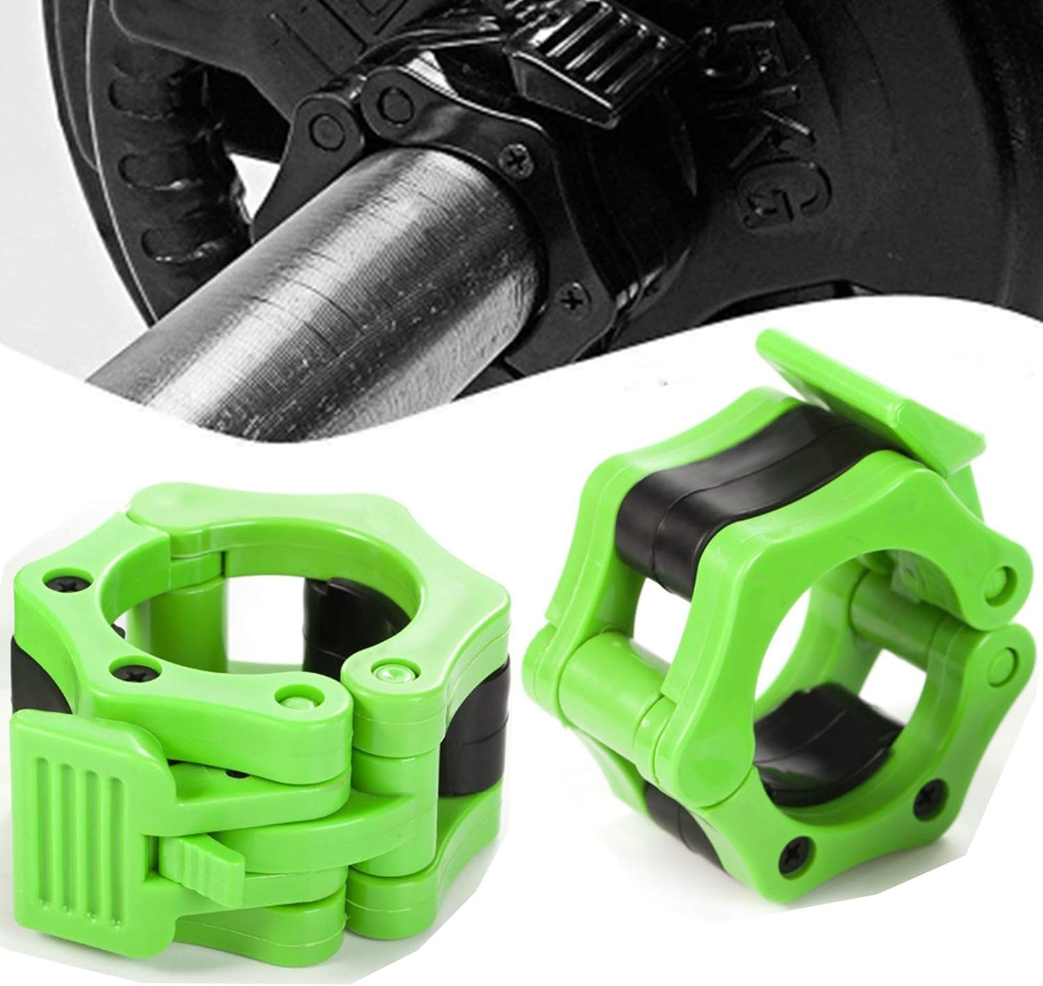 Barbell Collars 50mm, 1 Pair NonSlip Quick Release Olympic Barbell