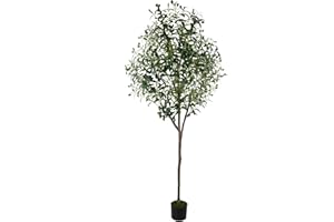 HaiSpring Artificial Olive Tree 6ft (71'') Fake Silk Perfect and Realistic Tall Artificial Plants, Suitable for Modern Living Rooms House Office Outdoor Garden & Housewarming Party Decor, 1080 Leaves
