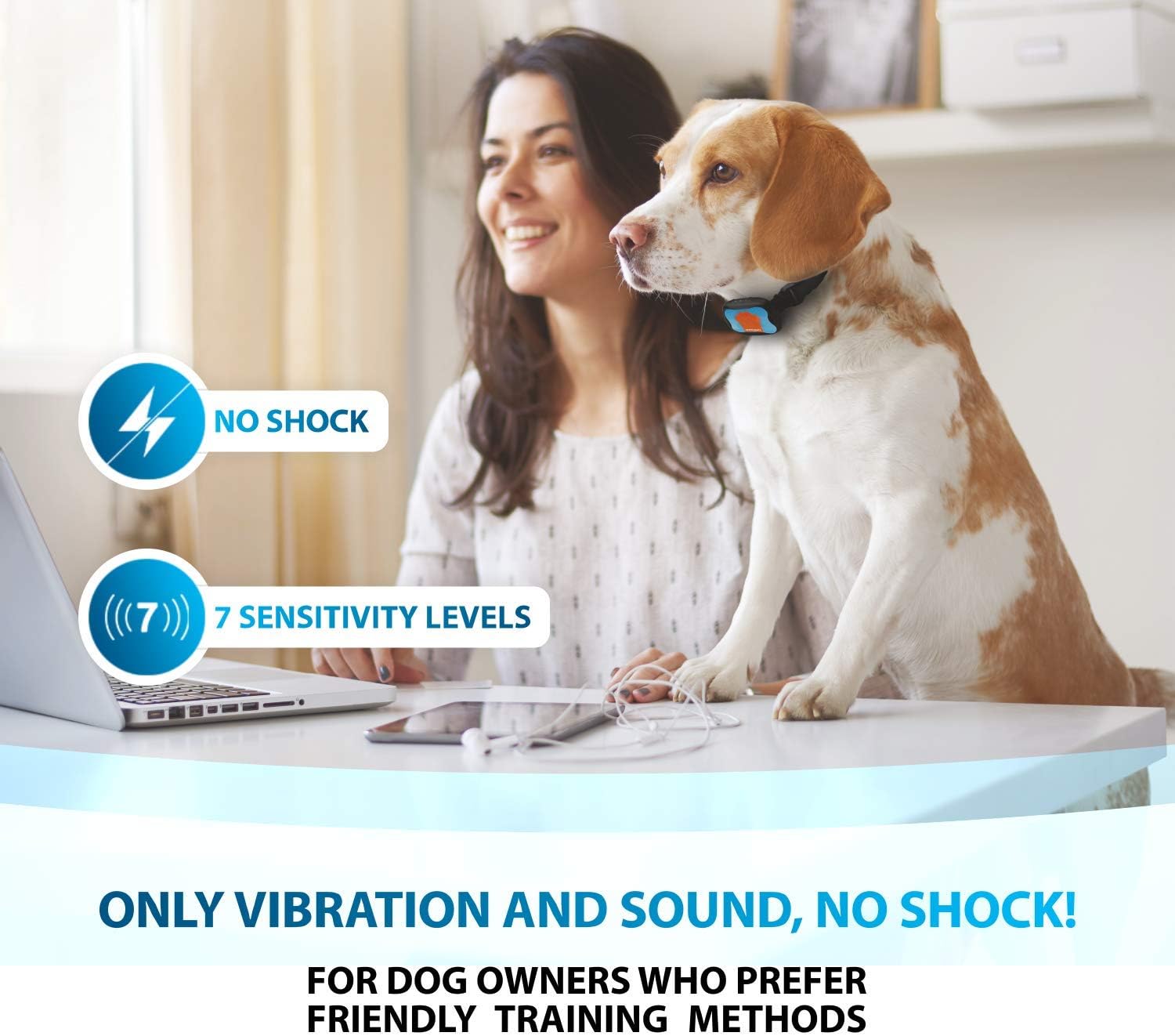 Humane Dog Bark Collar 2 Pack | Anti Barking Training Collar | Vibrating, No Shock Stop Barking for Small Medium Large Dogs | Excessive Barking Pet Corrector : Kitchen & Dining