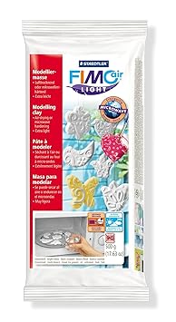 Staedtler 8132-0 - Lufttrocknende oder mikrowellenhärtende Modelliermasse, Fimo air light microwave, extrem leicht, 500 g, we