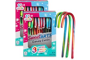 SWEETSIDE CANDY CO. Christmas Candy Canes, Pack of 2 Candy Canes Bulk individually wrapped 12 Count Each Total 24 Count, Perfect as Christmas Candies Gifts for Kids and Adults