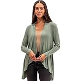 Happyluxe Lightweight Cardigan Sweaters for Women - Eco Cashmere Cardigan with Pockets. Long, Open Front - Made in USA