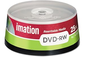 Imation DVD Rewritable Media -DVD-RW -4x -4.70 GB -25 Pack Spindle -120mm2 Hour Maximum Recording Time (17346)