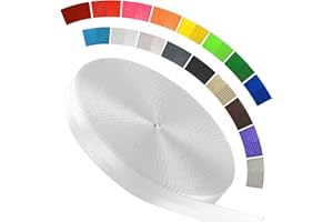 WEBSUKA Polyester Webbing Strap 16+Colors – 1"&1.5"&1.9" – 16.5 25 33 55 Yards Heavy Duty Webbing Roll, Flat Webbing Strap for Indoor&Outdoor Gear, Climbing, DIY Crafting, Repairing