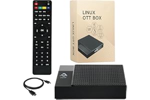 Raxxio RAX2300 TV Set-Top Box - 4K HDR TV Streaming Device with 1GB RAM, 8GB ROM, Dolby Digital Plus, Linux 4.9, Dual-Band Wi
