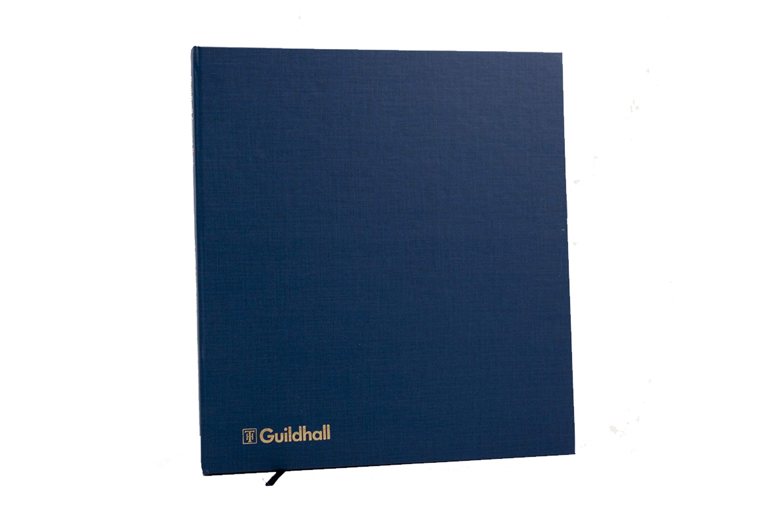Exacompta - Ref 42/13Z - Guildhall - Account Book, 298 x 273mm, 13 Debit Columns, 160 Pages of 95gsm Ledger Quality Paper, Hardback Blue Vinyl Cover, Traditionally Sewn