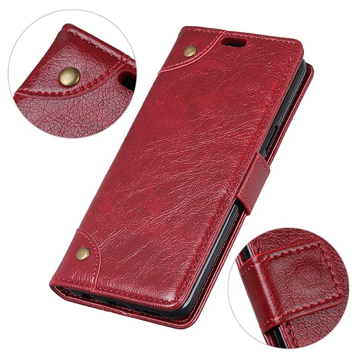 Xiaomi Black Shark 2 Case, Gift_Source Wallet Folio Style Case PU Leather Slim Protective with Card Slots and Cash Pocket Flip Magnetic Closure Stand Cover for Xiaomi Black Shark 2 (6.39") 2019 [Red]