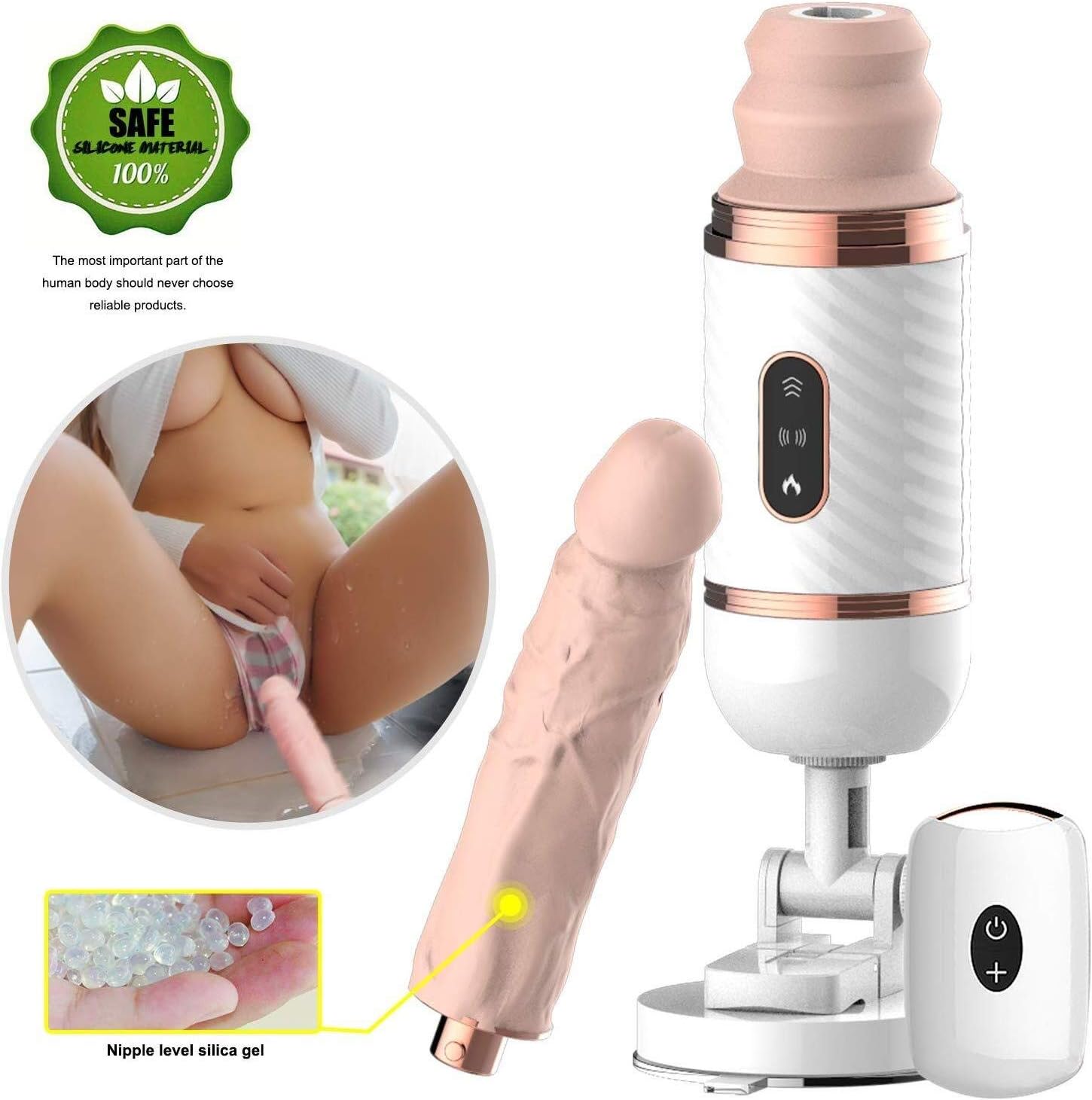 BJWTJJ 360° Rotating Automatic Massage Tool Machine Female Thrusting G Spotter Clitorials Thrusting with 7 Frequency G~Spôt Vîb~rá~tör Women Hands Free Suction Cup Waterproof