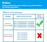 LCL LC3219XL Yellow High Yield Ink Cartridge for Brother MFC-J5330DW J6930DW view 4