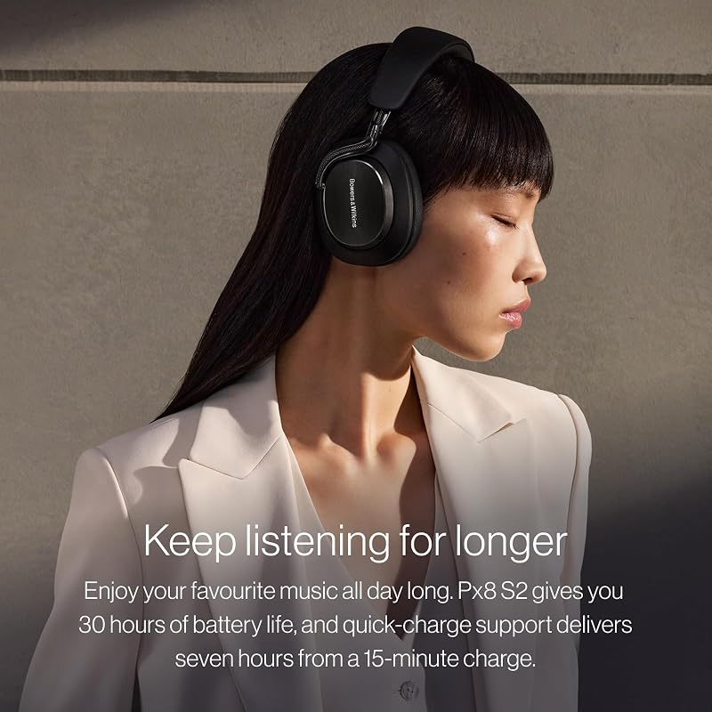 Auscultadores sem fios Px8 S2 Over-Ear com cancelamento de ruído, Bluetooth e carregamento rápido - Warm Stone