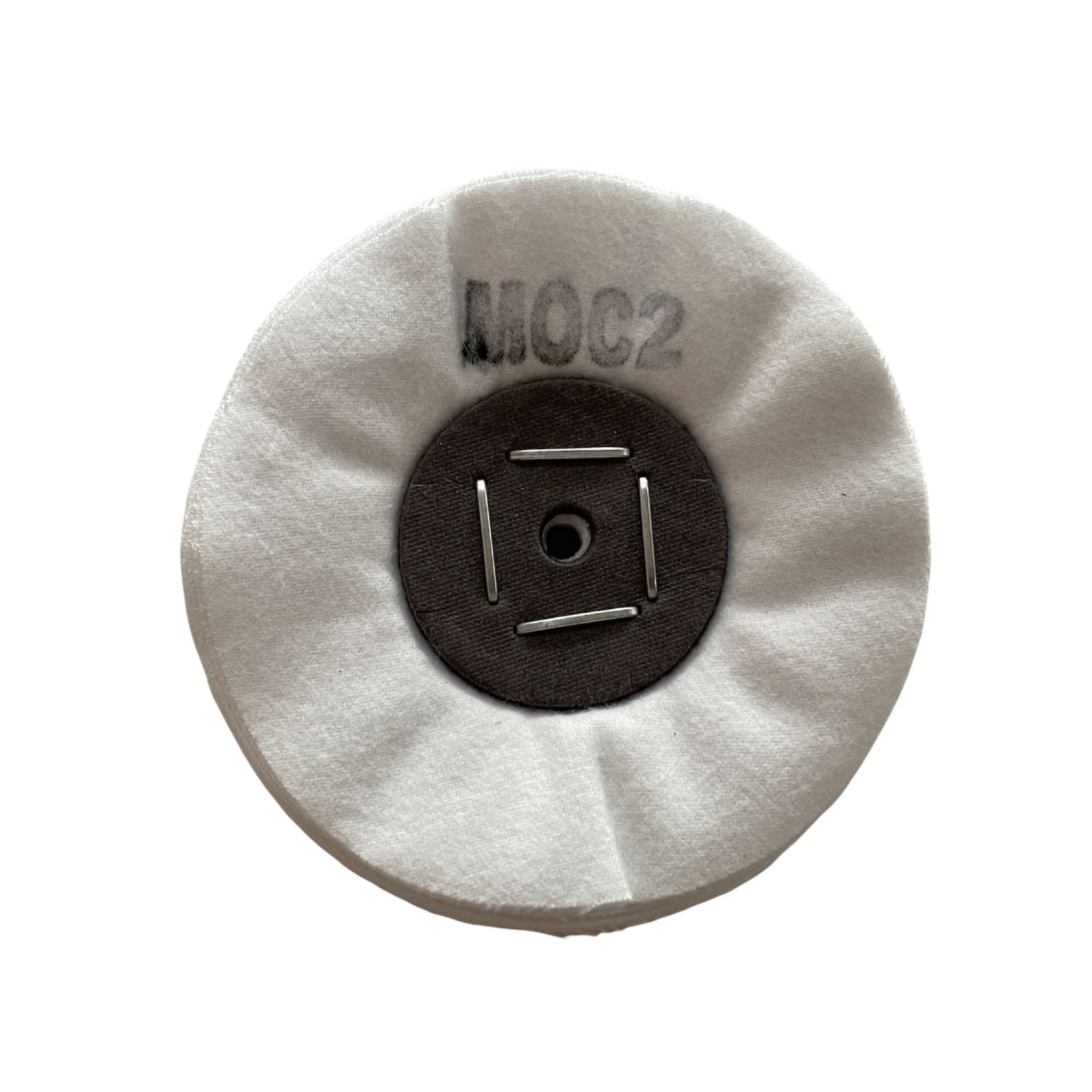 Merard Polishing Wheel for Finishing N° MOC2, White Flannel, with Seam Ø 100 mm, 20 fold