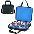 Jaffzora Pool Ball Case, Billiard Balls Carrying Bag with Shoulder Strap, Padded Travel Cue Ball Storage Box for One Set of Billiards Balls 2-1/4'' and Accessories, Black