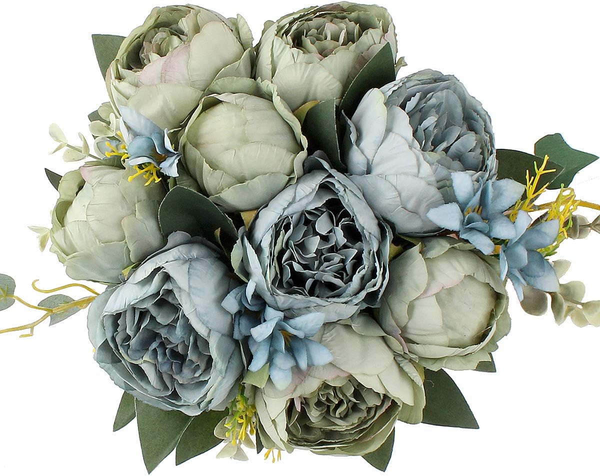 Best Purple And Teal Flowers Arrangement For Dining Table