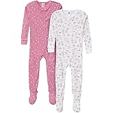 Gerber Baby Girls' 2-Pack Footed Pajamas-Closeout