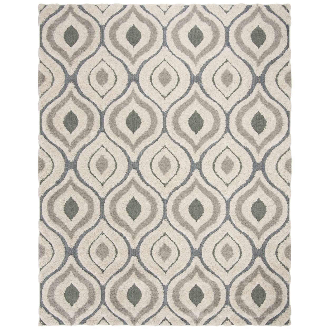 SAFAVIEH Florida Shag Collection X-Large Area Rug - 11' x 15', Cream & Light Blue, Non-Shedding & Easy Care, 1.2-inch Thick Ideal for High Traffic Areas in Living Room, Bedroom (SG461-1160) Image SAFAVIEH Florida Shag Collection X-Large Area Rug - 11' x 15', Cream & Light Blue, Non-Shedding & Easy Care, 1.2-inch Thick Ideal for High Traffic Areas in Living Room, Bedroom (SG461-1160) Image