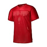 YWIES Blank Football Jersey Mesh Athletic Football