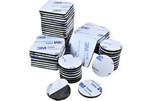 MOEEY Double Sided Foam Tape,Heavy Duty Mounting Tape,56Pcs 3mm thickness Self-Adhesive Tape,Super-Sticky Black Strong Pads Include Square Round,Waterproof for Walls Door Wood Metals Glass Papers (Black)