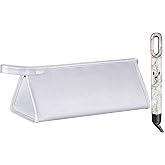 BAGCRAZY Pu Leather Travel Case Compatible with Dyson Airwrap Styler, Portable Waterproof Dyson Airwrap Organizer Bag for Shark FlexStyle Attachments Storage, Grey