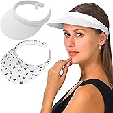 2 Pack Visor Women Men Sun Hat Clip On Visors Adjustable Sport Wide Brim Cap