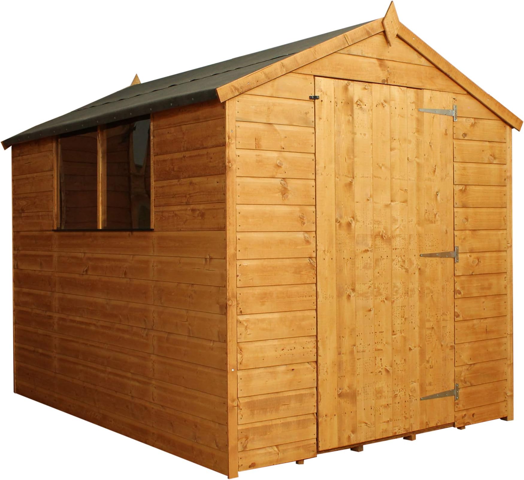 Green Planet UK - 8x6 Garden Storage Shed, Wooden Tongue & Groove Design, Windows, Single Door, Apex Roof, Roof Felt & Floor Included, FSC Certified Timber (8x6 / 8Ft x 6Ft) 3-5 Day Delivery