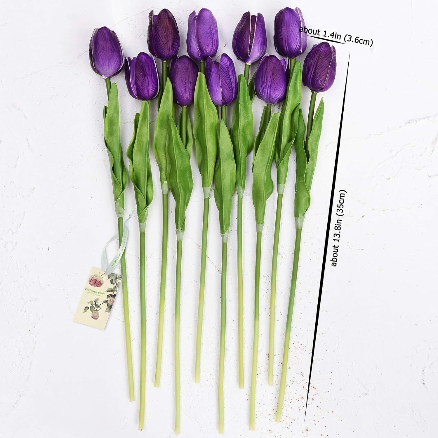 FiveSeasonStuff 10 Stems of Real Touch Tulip Artificial Flowers Bouquet, Perfect for Wedding Bridal, Party, Home, Holidays - Image 4