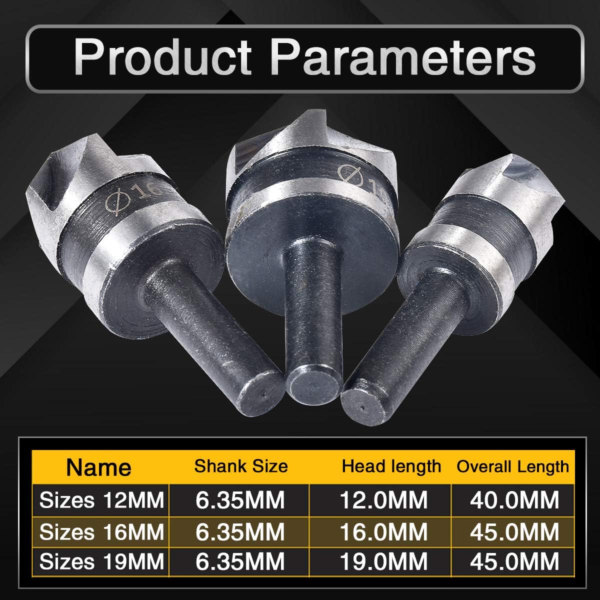 KATUR 5 Flute Metal Countersink Drill Bit Set - Image 3