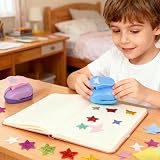 XUBX 4 Pcs Craft Punch Set Butterfly Star Heart Snowflake Embossing view 4