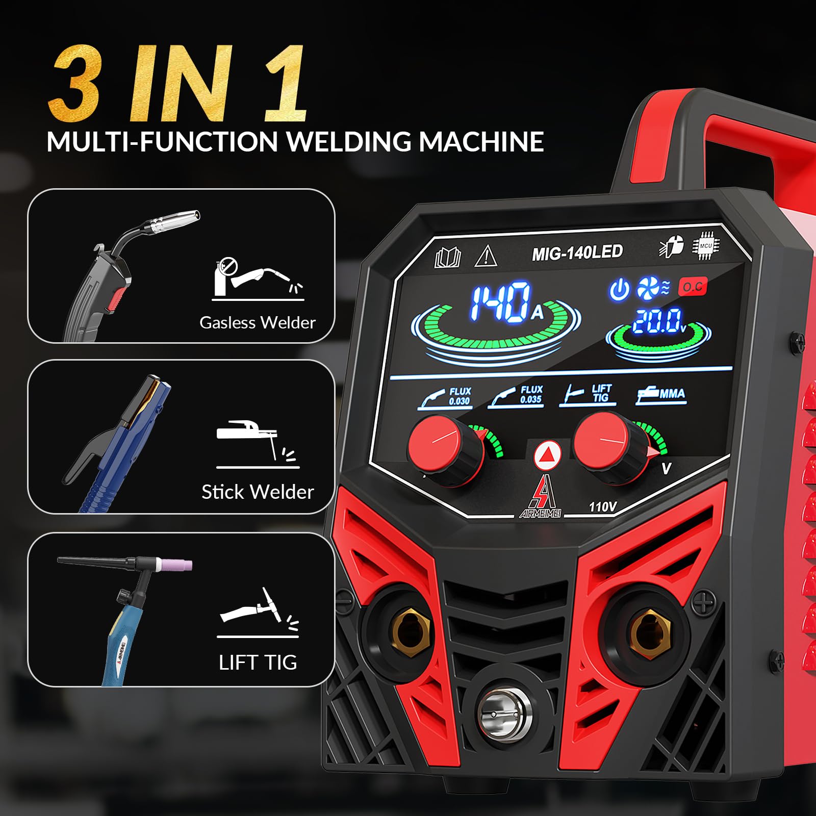 Mua MIG Welder 110V,140AMP Large LED display, Flux Core MIG Welder/Lift ...