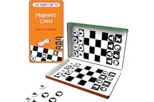 The Purple Cow- Magnetic Chess Game for kids and adults. Travel size, lightweight game for hours of fun - Portable mini game - Ideal for travelling