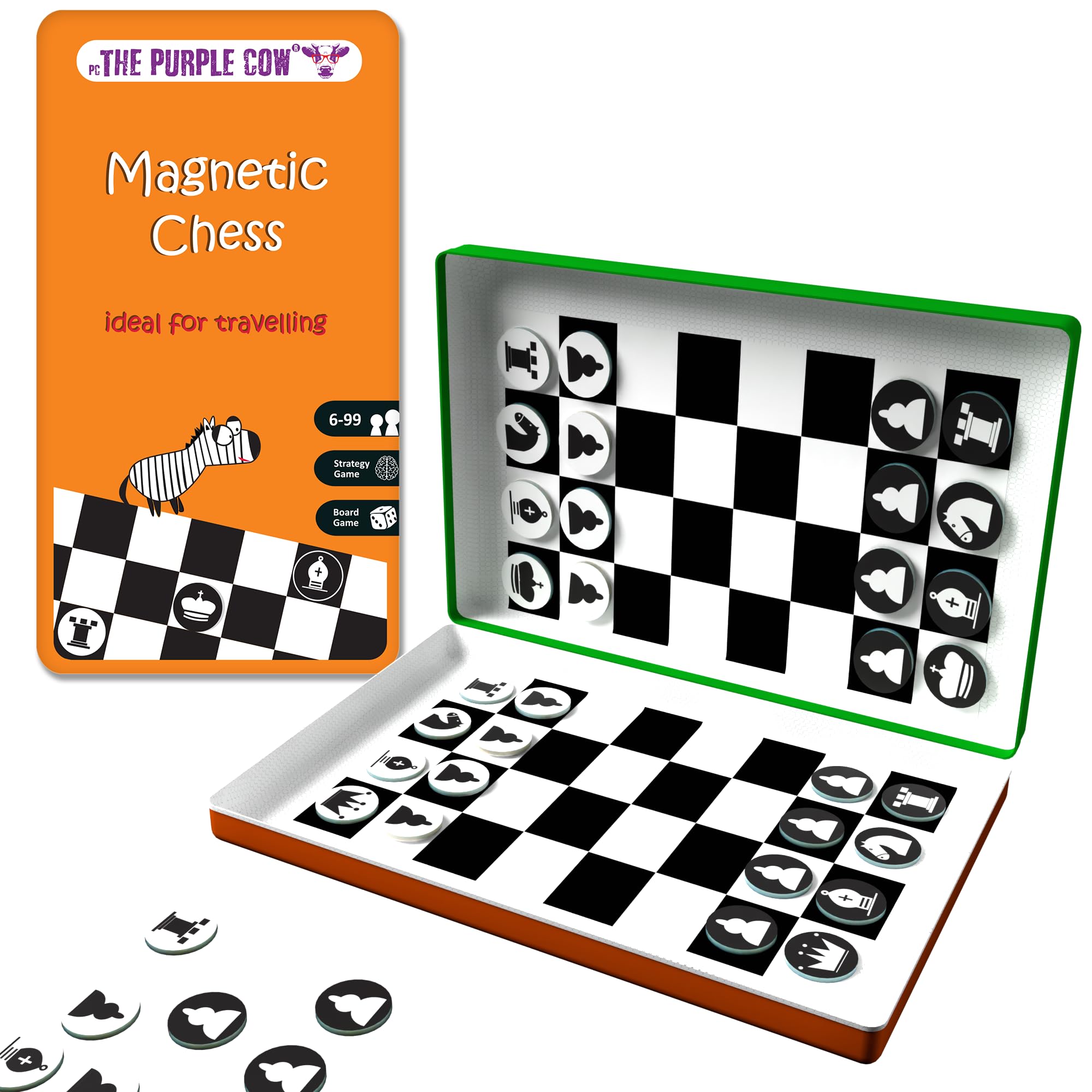 The Purple Cow PC36TGCHE Chess Magnetic Travel Game