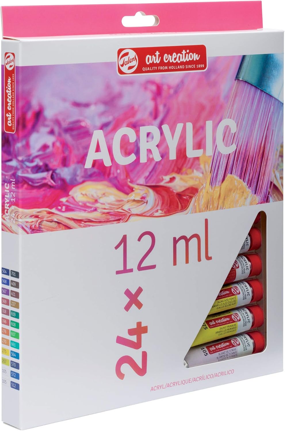 Talens Art Creation Acrylic Paint Starter Set, 24 Colors (12 ml tubes), Multi - Image 3