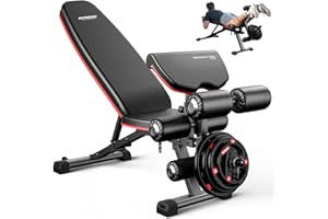 HARISON Adjustable Weight Bench with Leg Extension and Preacher Pad, Workout Bench Press for Home Gym Strength Training, Flat Incline Decline Sit Up Bench 1000LBS Capacity