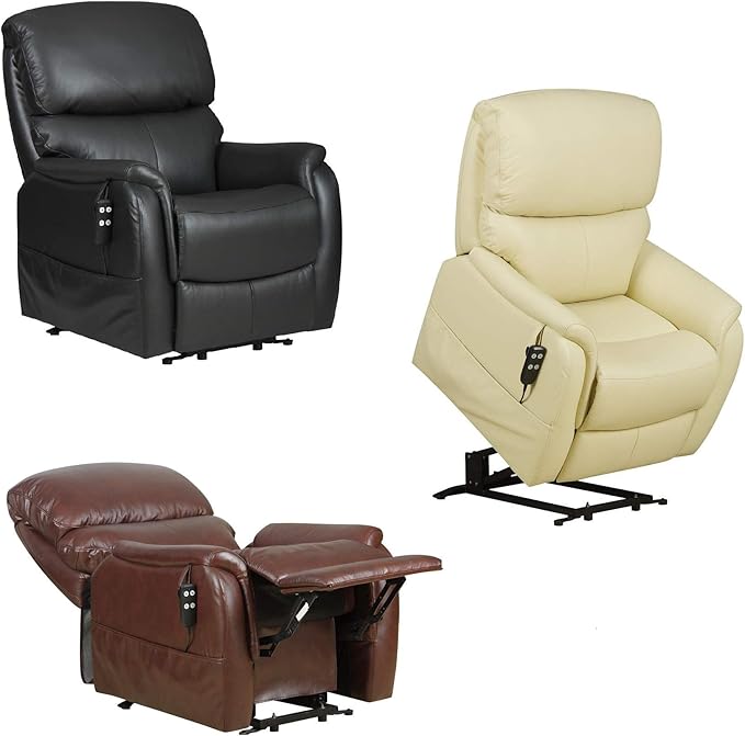 Montreal Dual Motor tilt in Space Leather Electric Riser Recliner Chair Rise and Recline 3