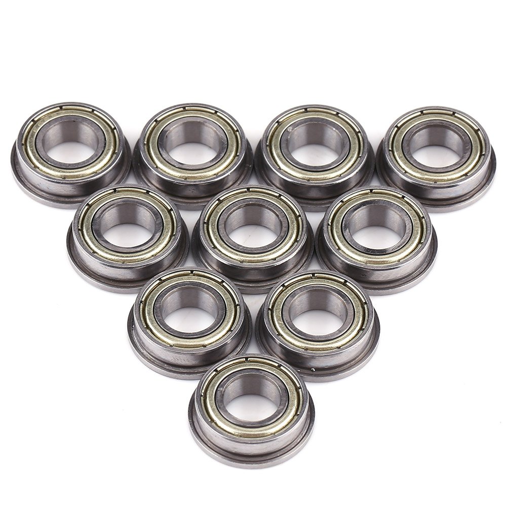 F688ZZ Motor Flanged Radial Ball Bearing, Double Shielded Steel Flange, Miniature Size 8x16x5mm (10 Pcs)