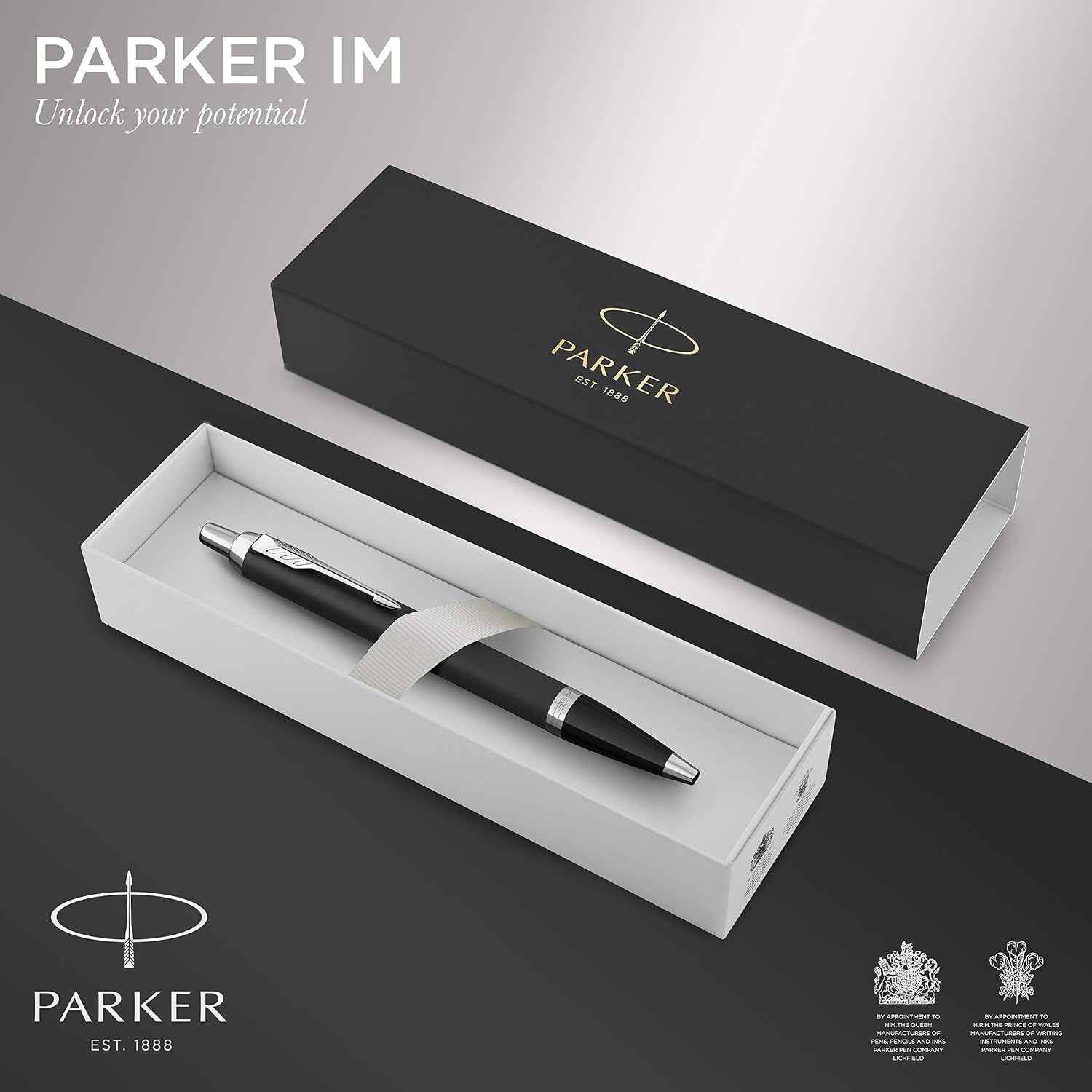 Parker IM Ballpoint Pen, Matte Black with Chrome Trim - Image 3