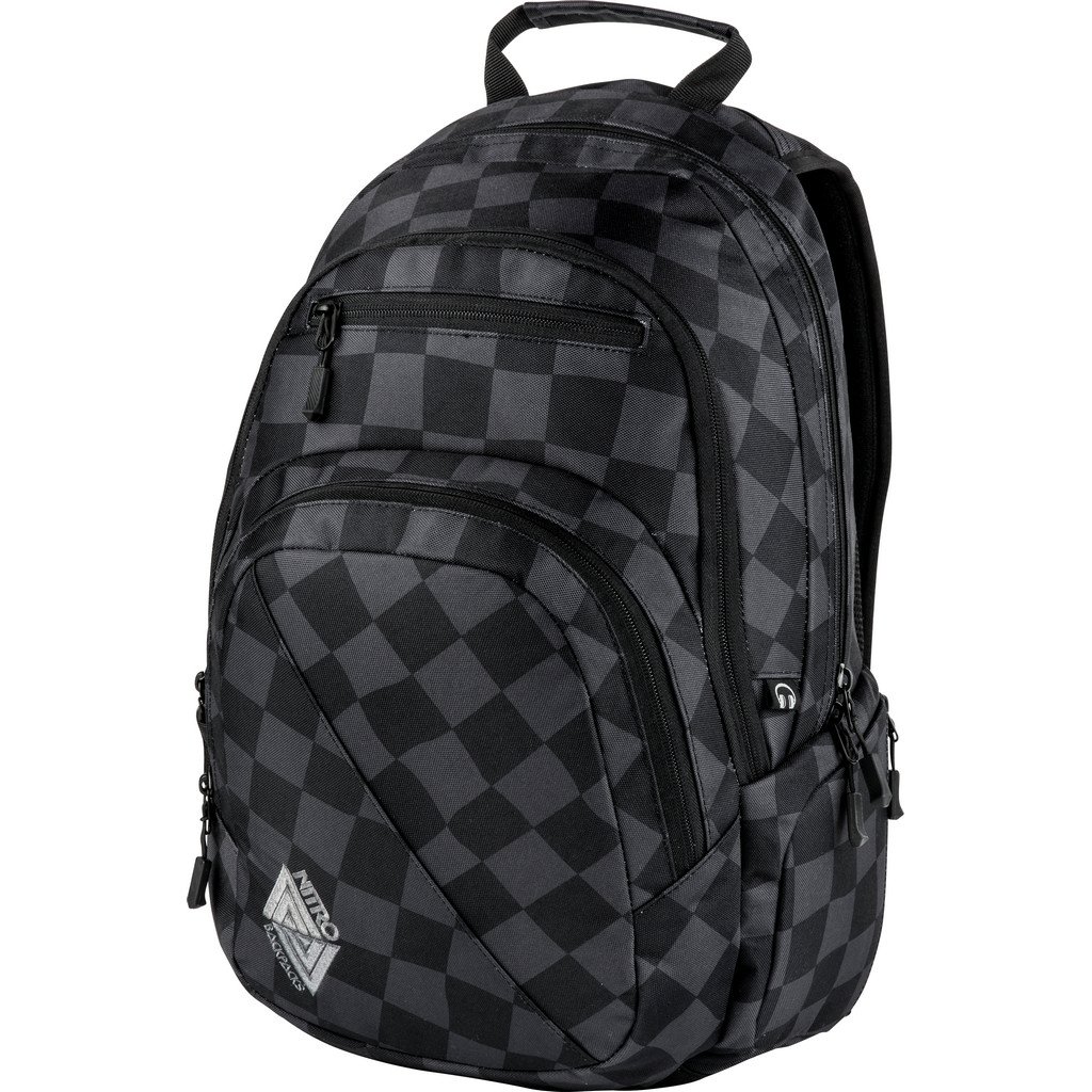 Nitro Stash Rucksack, Schulrucksack, Schoolbag, Daypack, Checker, 49 x 32 x 22 cm, 29 L,