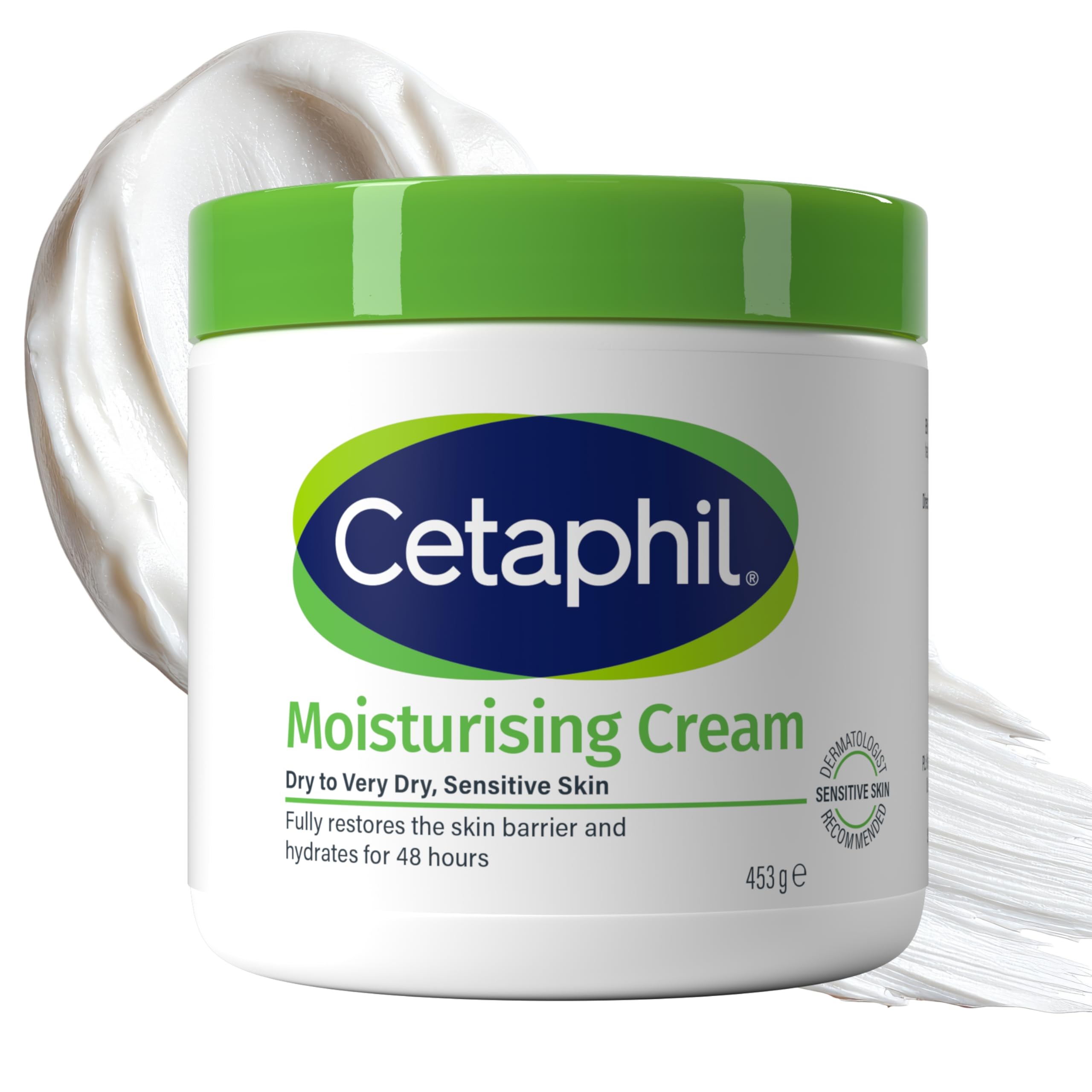 Cetaphil Body Moisturiser, 453g, Moisturising Cream For Dry to Very Dry, Sensitive Skin, With Niacinamide & Vitamin E, Packaging May Vary