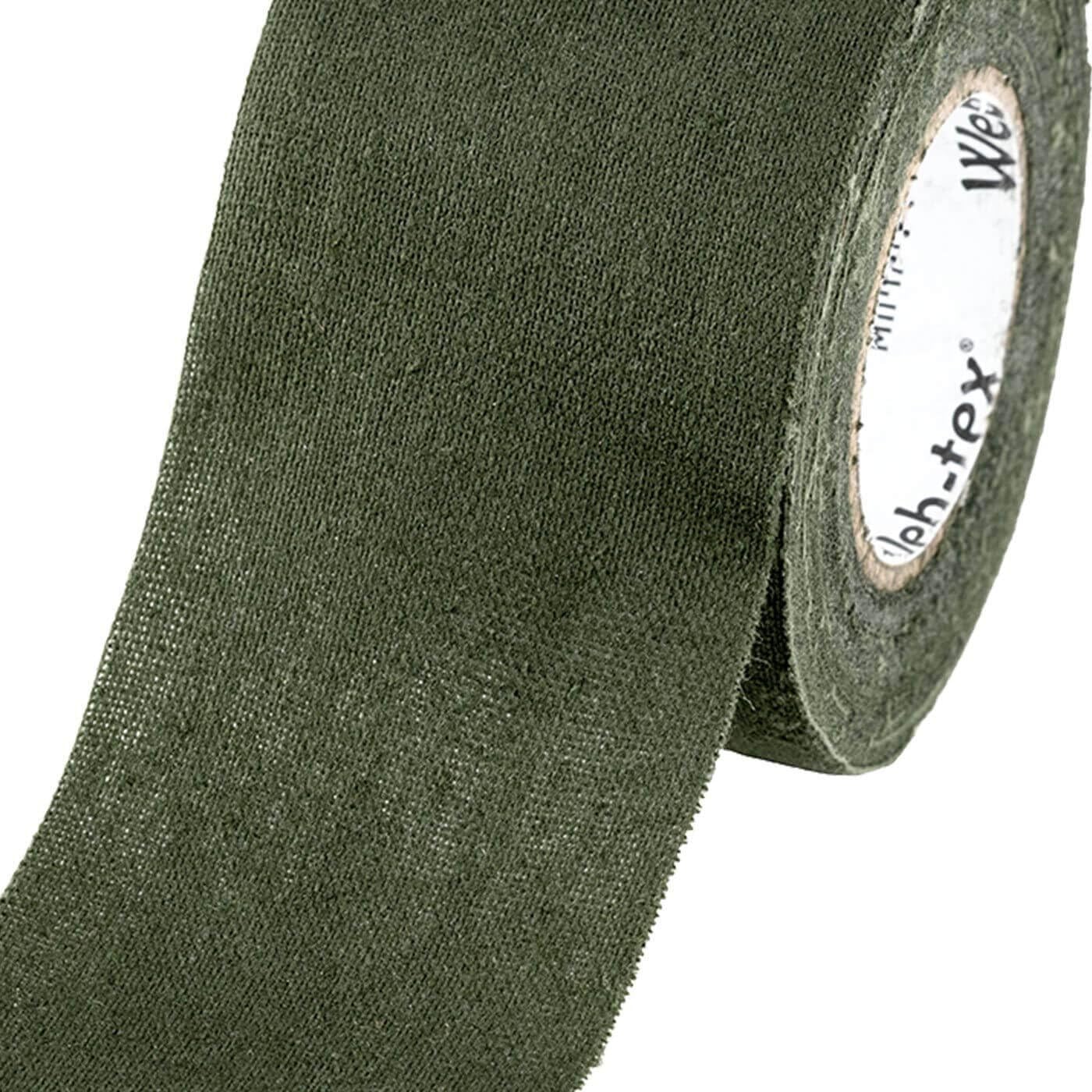 Web-tex High Strength Fabric Tape 10m โ Heavy-Duty Adhesive Tape, Bandage tape for Airsoft, Paintball, Hunting, Fishing & Outdoor Gear Protection - Olive Green โ image 1