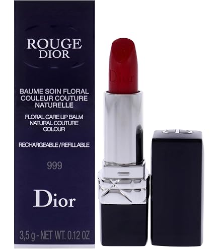 Amazon.com : Dior Rouge 999 Satin Finish Red Mini Lipstick 0.04oz