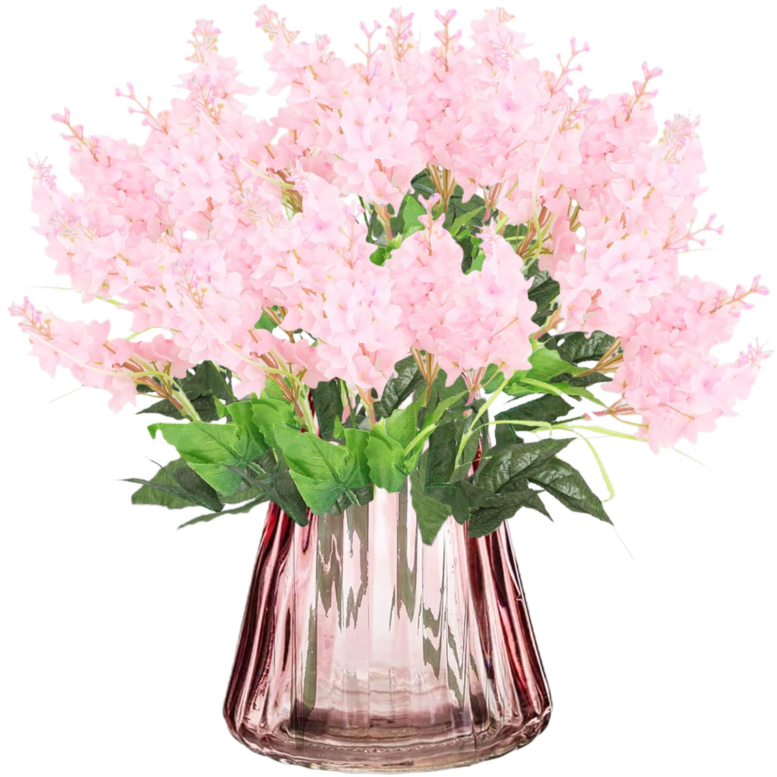 astylishome Pink Artificial Flowers Realistic Vivid Decorative No Withering Aesthetic Floral Arrangement Fake Hyacinth Wedding Decor for Ceremony Home Wedding Garden 1411
