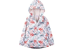 WELAKEN Fleece lined Jackets with Water-Resistance Frabic for Kid's & Toddler II Girl's Rain Jacket & coats