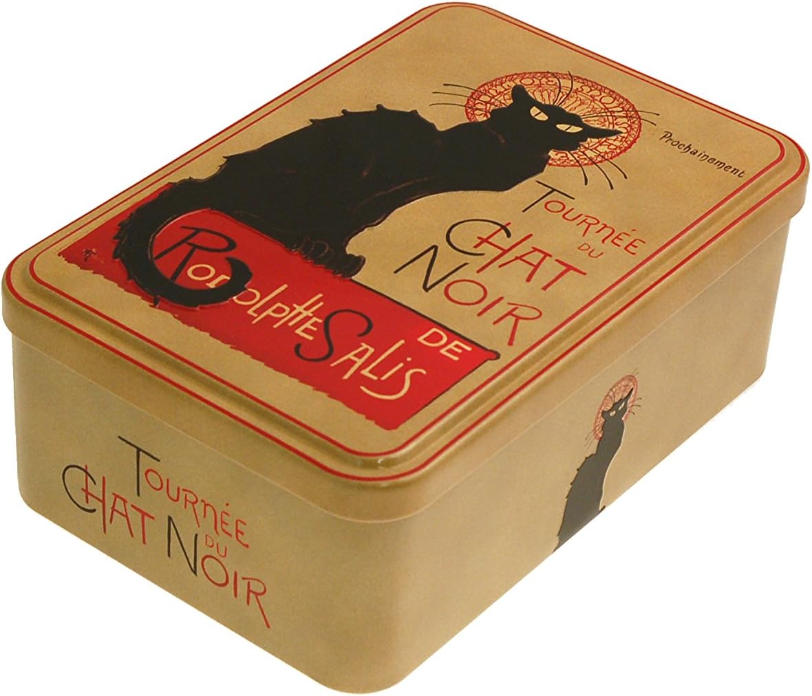French Classics - Caja metálica, diseño de Chat Noir (18 x 12 x 7 cm): Amazon.es: Hogar