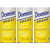 Domino White Granulated Pure Cane Sugar, 20 Oz Canister (Pack of 3)