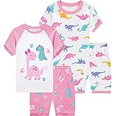 Little Hand Toddler Girls Pajamas 4 Pieces Pjs Sleepwear Summer Children Jammies Cotton Short Sets for 2-7T