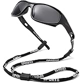 Pro Acme Kids Sunglasses for Boys Girls, Polarized Sports Youth Sunglasses with Strap for Kids Ages Color 3-12