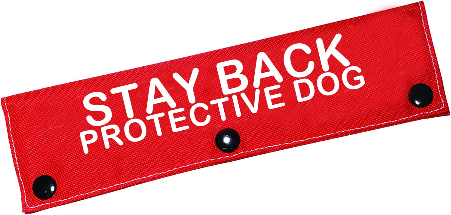 Funny Dog Leash Sleeve Stay Back Protective Wrap Alert ID Patch Tag Pet Birthday Gift
